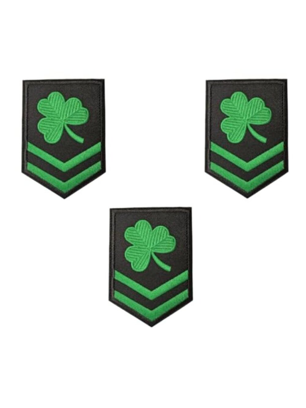 3 Pcs Three-Leaf Clover Shoulder Board Epaulets Embroidered Sew On Iron on